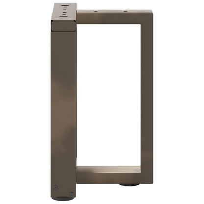Gambe per Tavolino da Caffè forma T 2 pz Nere 38x25x(42-43) cm