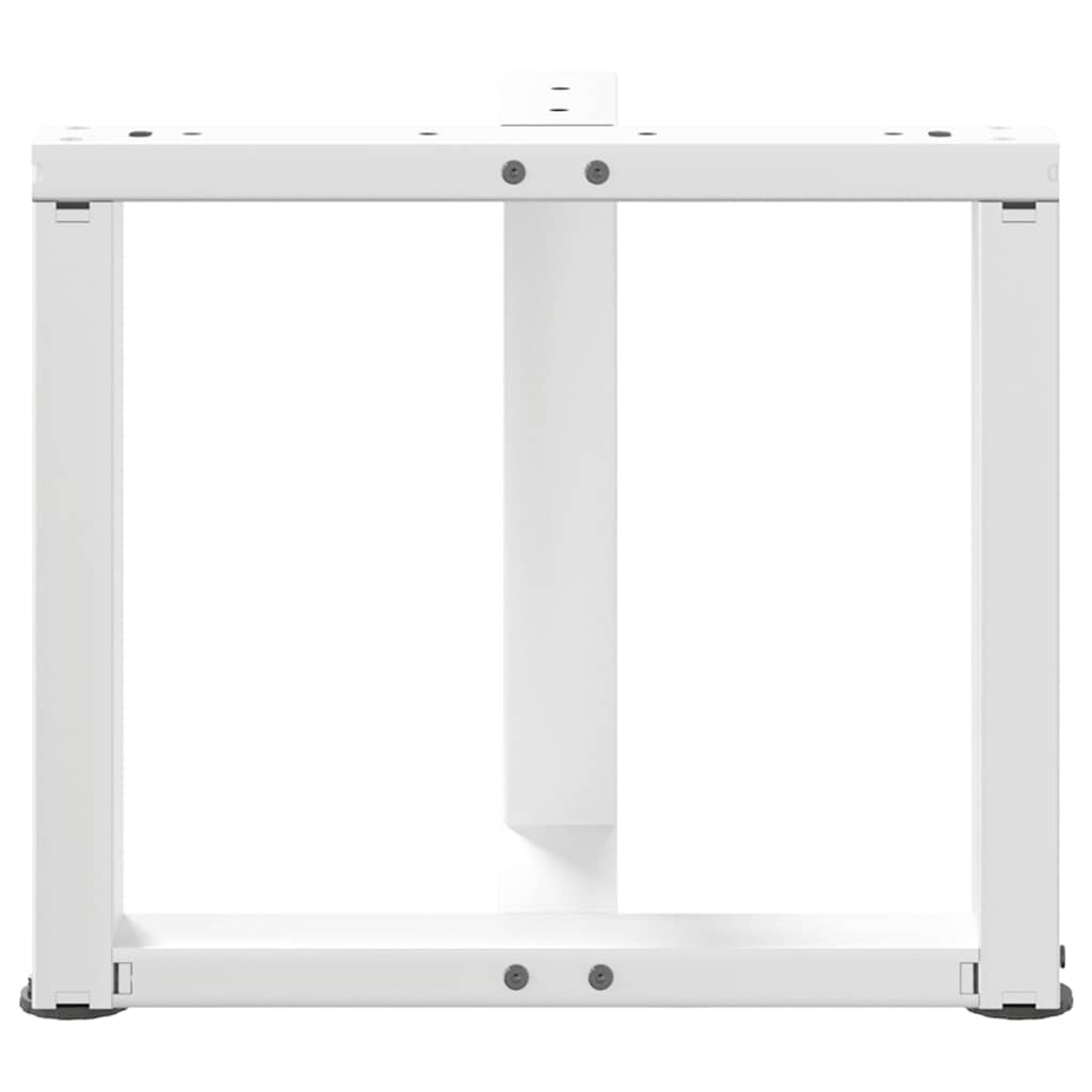 Gambe Tavolino da Caffè a T 2 pz Bianco 50x25x(42-43)cm Acciaio - homemem39