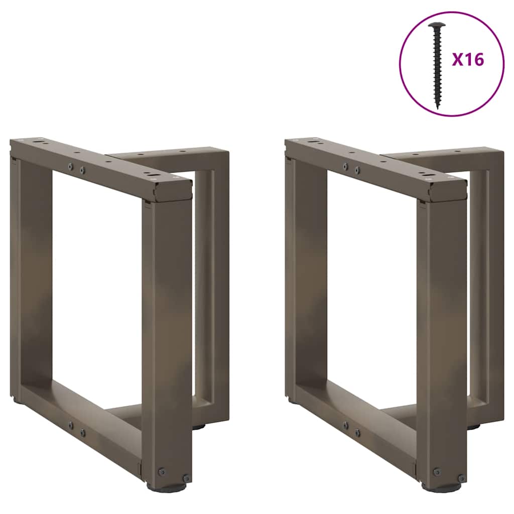 Gambe per Tavolino da Caffè a Forma di T 2 pz Nere 50x25x(42-43) cm Acciaio | homemem39