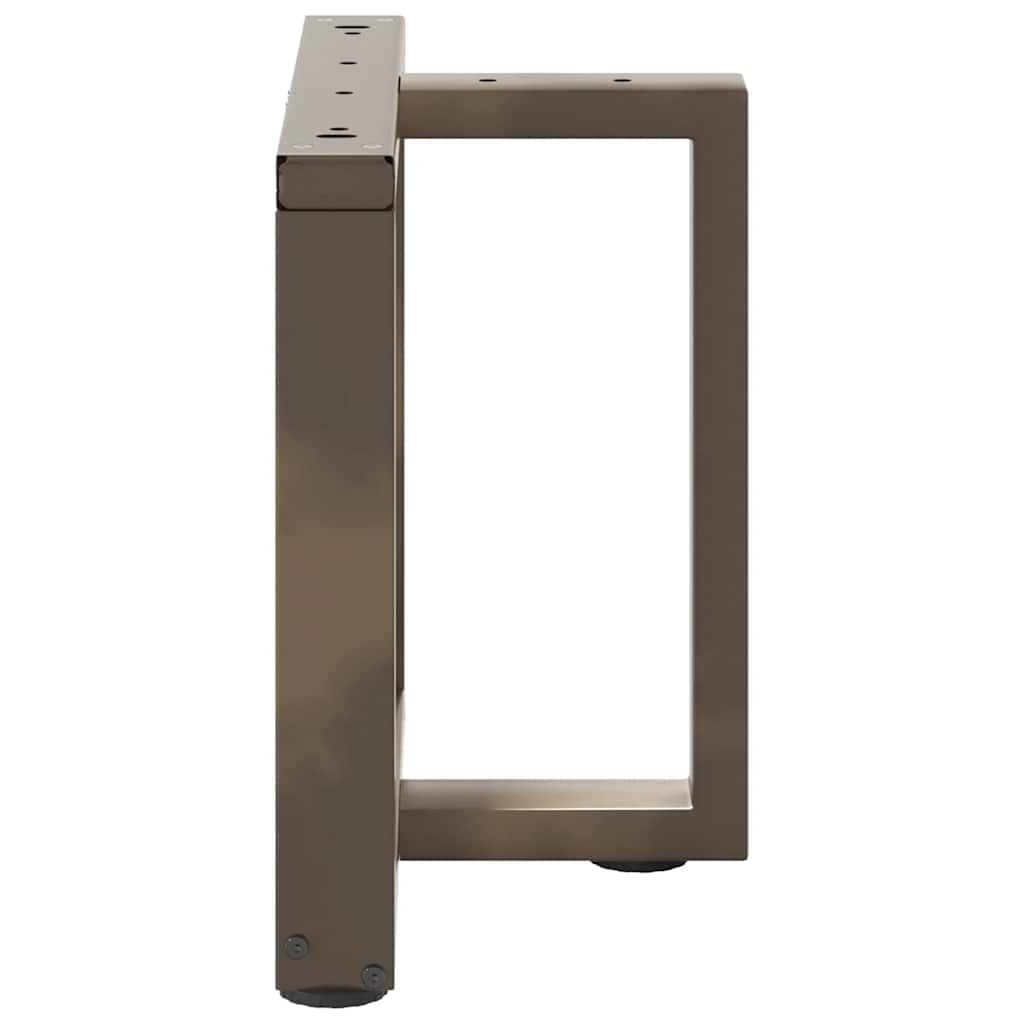 Gambe per Tavolino da Caffè a Forma di T 2 pz Nere 50x25x(42-43) cm Acciaio | homemem39