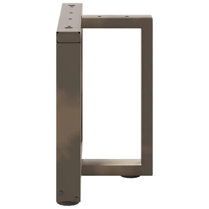 Gambe per Tavolino da Caffè a Forma di T 2 pz Nere 50x25x(42-43) cm Acciaio | homemem39