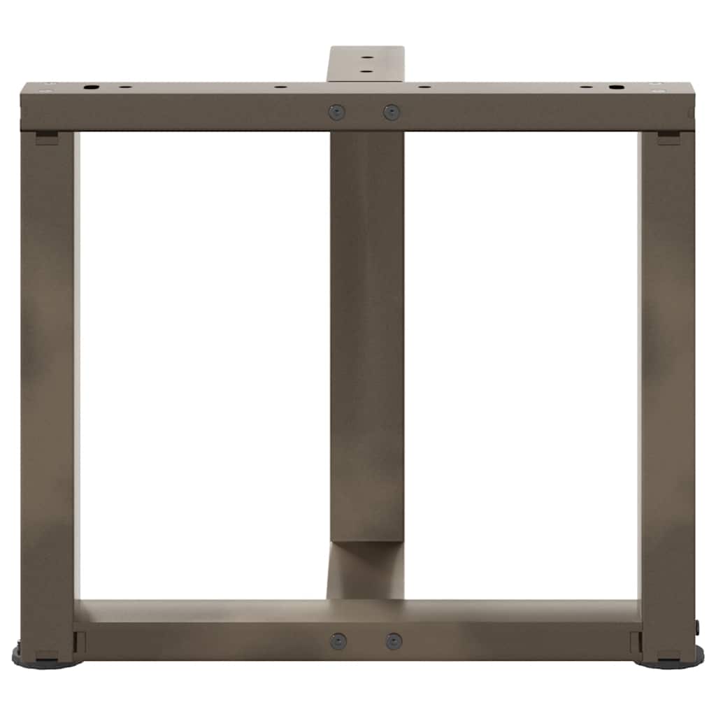 Gambe per Tavolino da Caffè a Forma di T 2 pz Nere 50x25x(42-43) cm Acciaio | homemem39