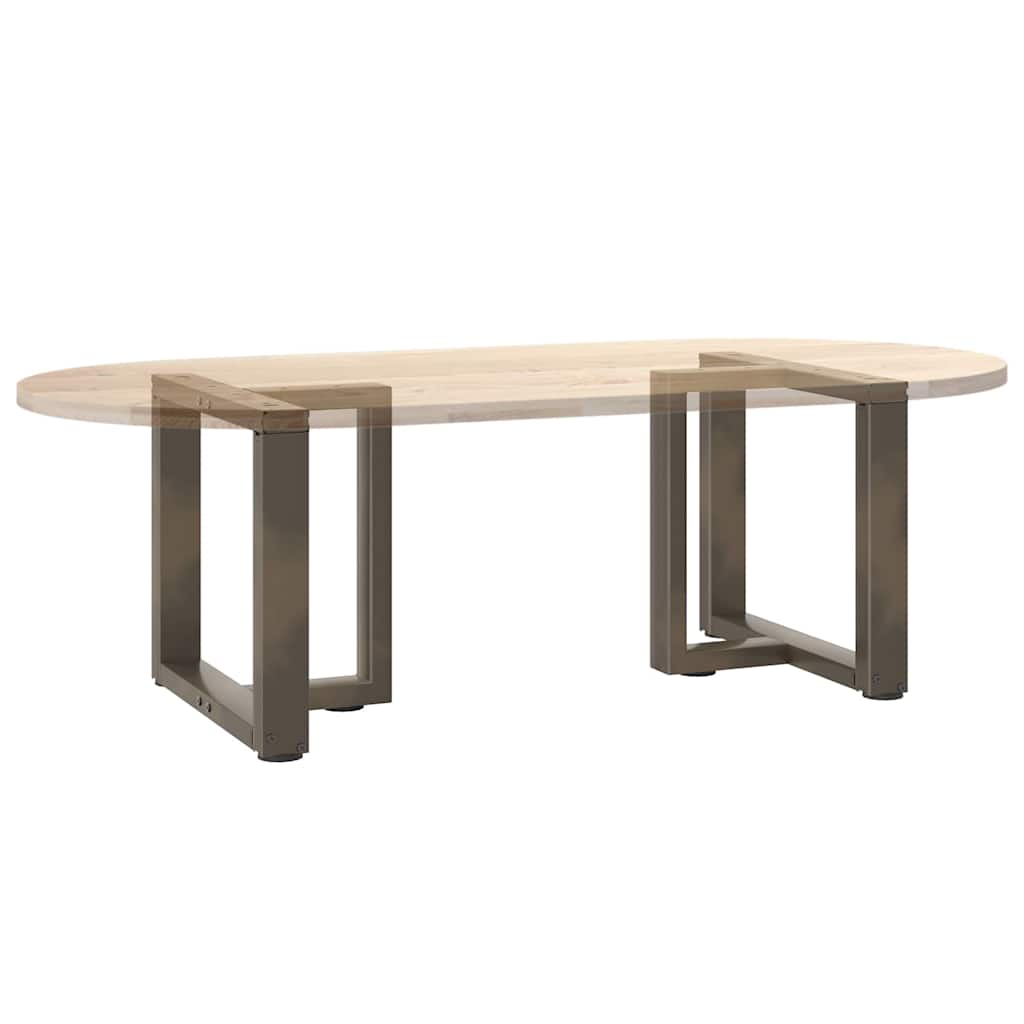 Gambe per Tavolino da Caffè a Forma di T 2 pz Nere 50x25x(42-43) cm Acciaio | homemem39