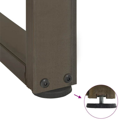 Gambe per Tavolino da Caffè a Forma di T 2 pz Nere 50x25x(42-43) cm Acciaio | homemem39