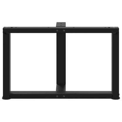 Gambe per Tavolino da Caffè forma T 2 pz Nere 60x25x(42-43) cm