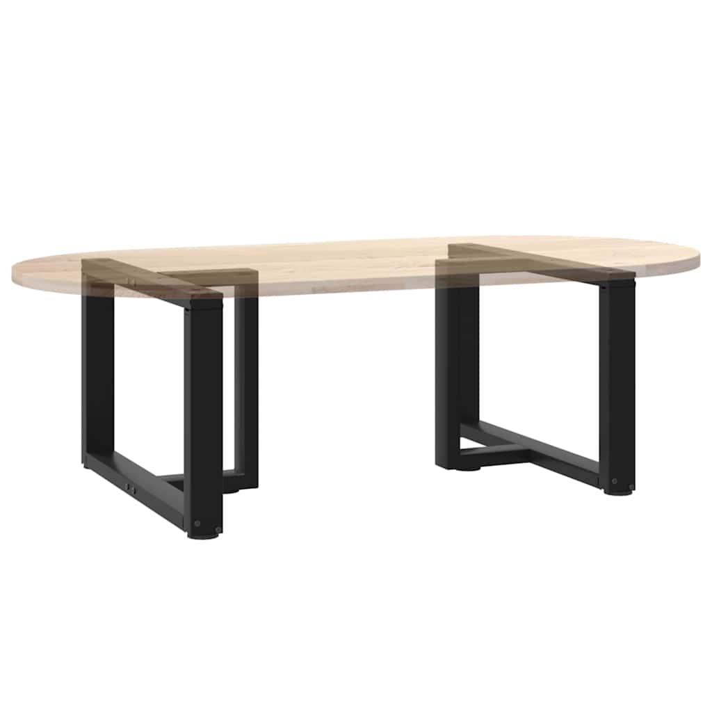Gambe per Tavolino da Caffè forma T 2 pz Nere 60x25x(42-43) cm