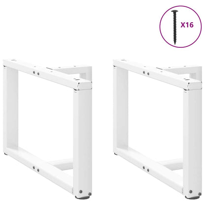 Gambe Tavolino da Caffè forma T 2 pz Bianche 60x25x(42-43) cm