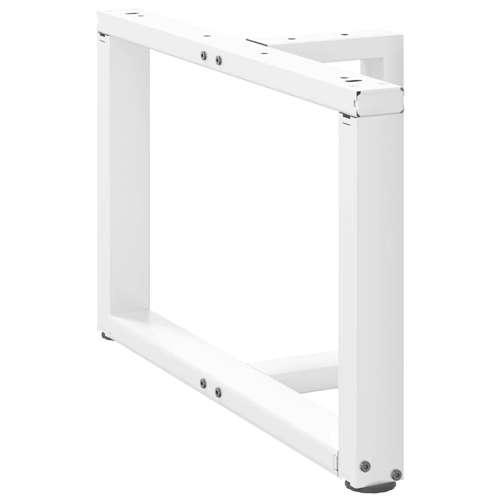 Gambe Tavolino da Caffè a T 2 pz Bianco 60x25x(42-43)cm Acciaio - homemem39