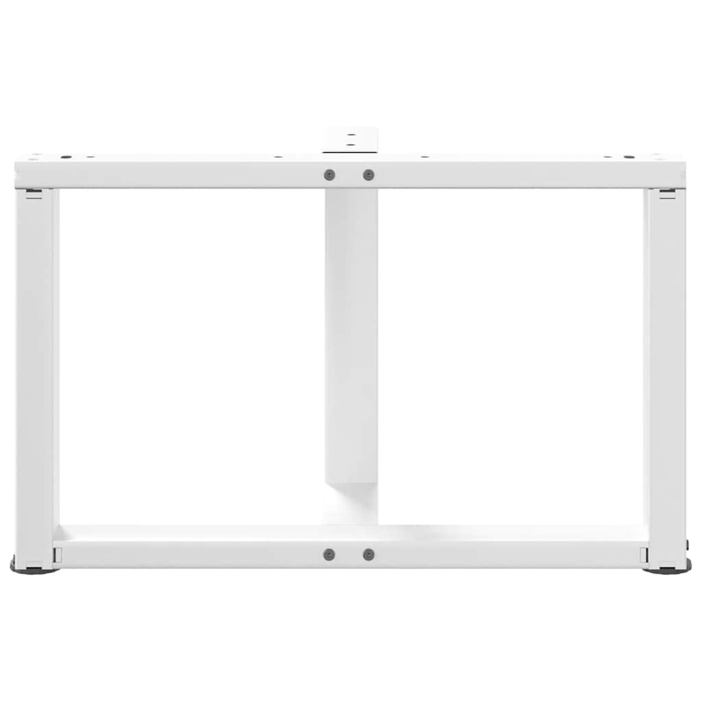 Gambe Tavolino da Caffè forma T 2 pz Bianche 60x25x(42-43) cm