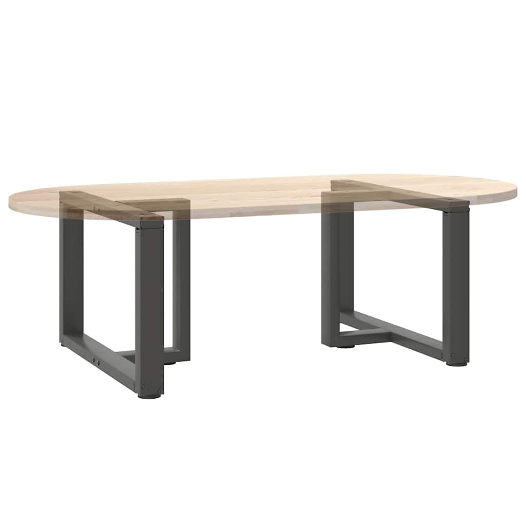 Gambe Tavolino da Caffè forma T 2 pz Antracite 60x25x(42-43) cm