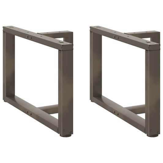 Gambe Tavolino Caffè a T 2 pz Naturale 60x25x(42-43) cm Acciaio