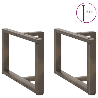 Gambe Tavolino Caffè a T 2 pz Naturale 60x25x(42-43) cm Acciaio
