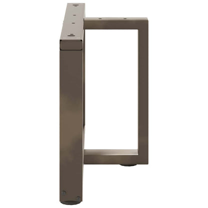 Gambe per Tavolino da Caffè forma T 2 pz Nere 60x25x(42-43) cm