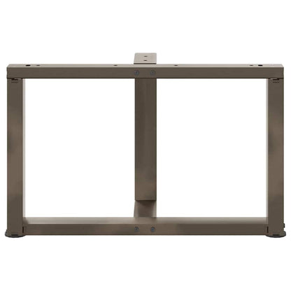 Gambe Tavolino Caffè a T 2 pz Naturale 60x25x(42-43) cm Acciaio