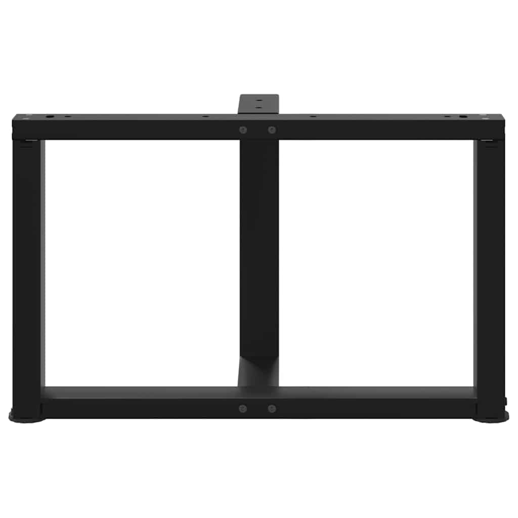 Gambe per Tavolino da Caffè forma T 2 pz Nere 70x25x(42-43) cm