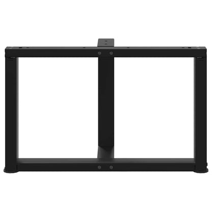 Gambe per Tavolino da Caffè forma T 2 pz Nere 70x25x(42-43) cm