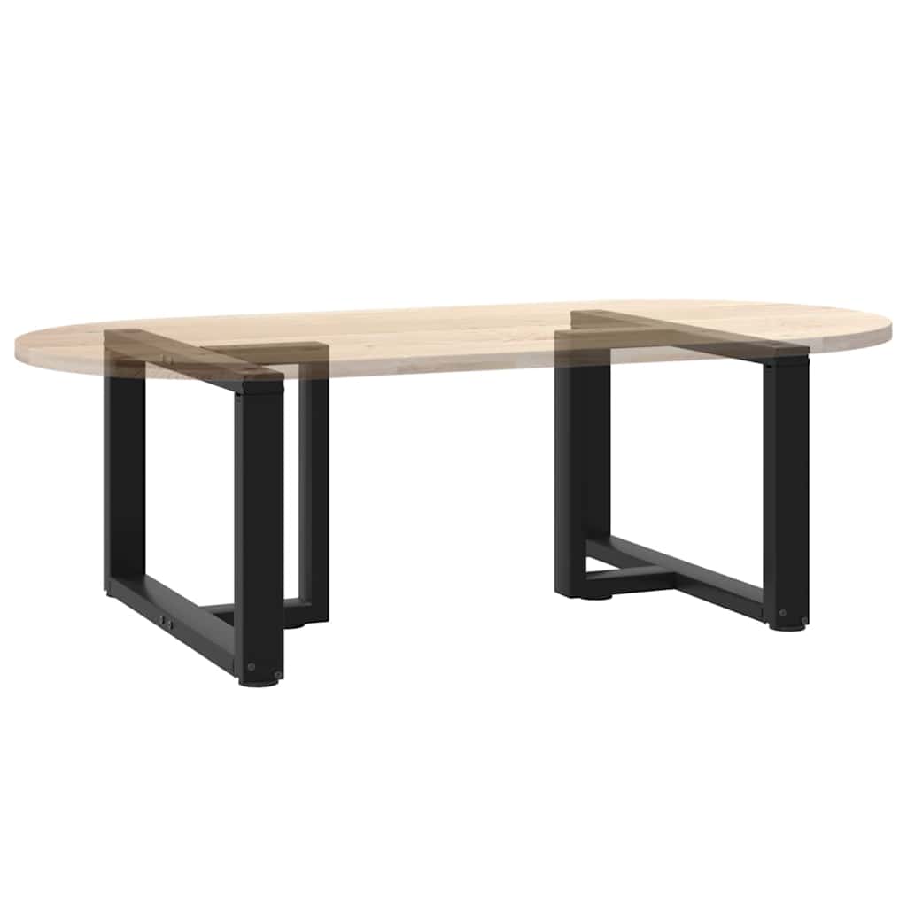 Gambe per Tavolino da Caffè forma T 2 pz Nere 70x25x(42-43) cm