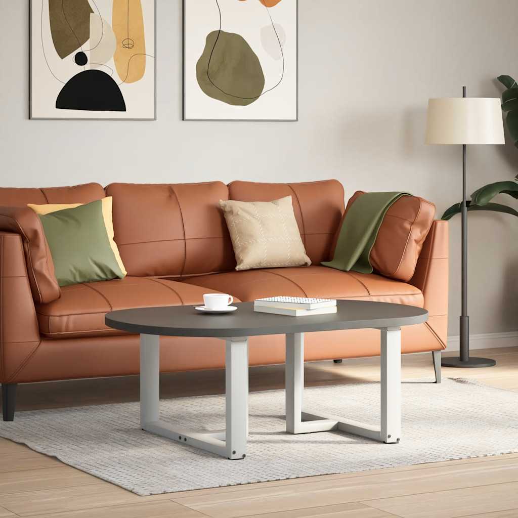Gambe Tavolino da Caffè a T 2 pz Bianco 70x25x(42-43)cm Acciaio - homemem39