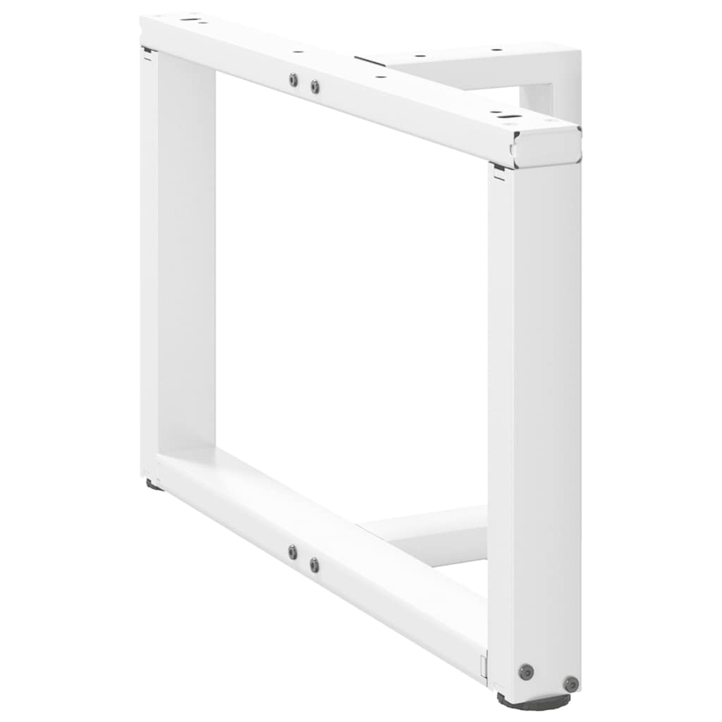Gambe Tavolino da Caffè a T 2 pz Bianco 70x25x(42-43)cm Acciaio - homemem39