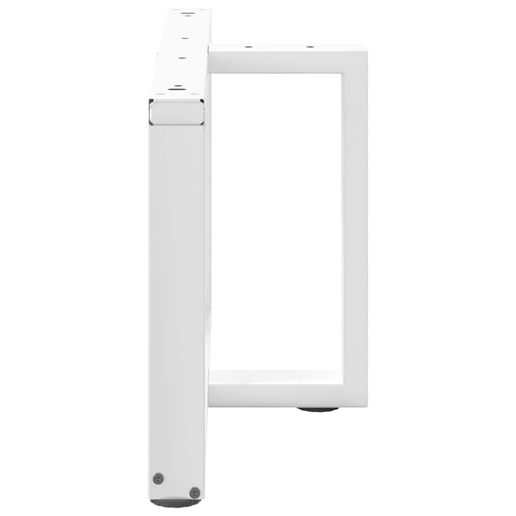 Gambe Tavolino da Caffè a T 2 pz Bianco 70x25x(42-43)cm Acciaio - homemem39