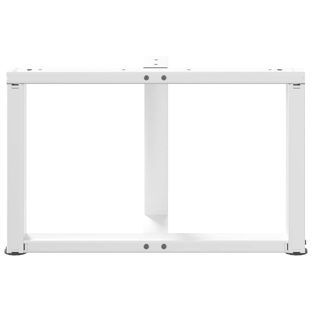 Gambe Tavolino da Caffè a T 2 pz Bianco 70x25x(42-43)cm Acciaio - homemem39