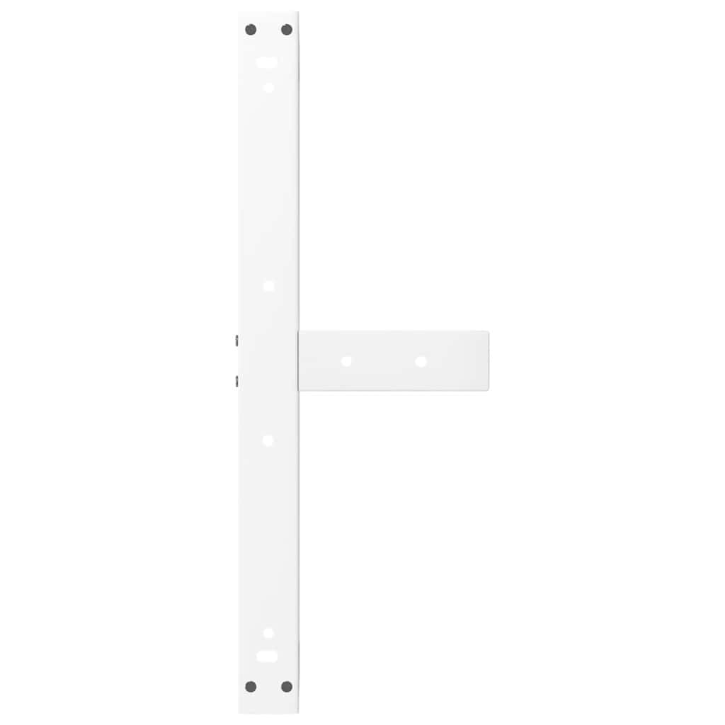 Gambe Tavolino da Caffè a T 2 pz Bianco 70x25x(42-43)cm Acciaio - homemem39