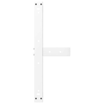 Gambe Tavolino da Caffè a T 2 pz Bianco 70x25x(42-43)cm Acciaio - homemem39