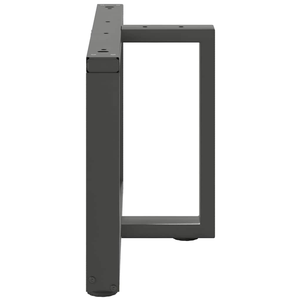 Gambe Tavolino da Caffè forma T 2 pz Antracite 70x25x(42-43) cm