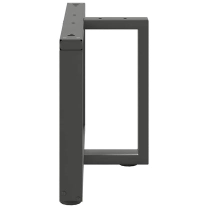 Gambe Tavolino da Caffè forma T 2 pz Antracite 70x25x(42-43) cm