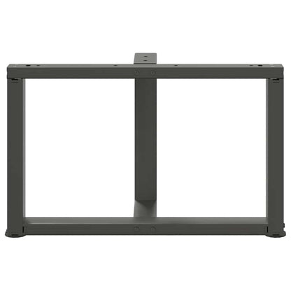 Gambe Tavolino da Caffè forma T 2 pz Antracite 70x25x(42-43) cm