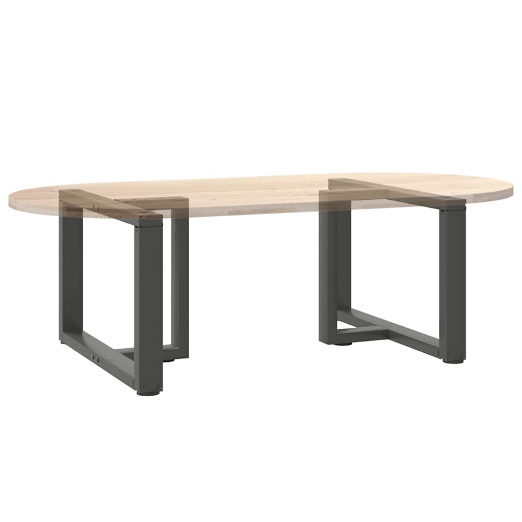 Gambe Tavolino da Caffè forma T 2 pz Antracite 70x25x(42-43) cm