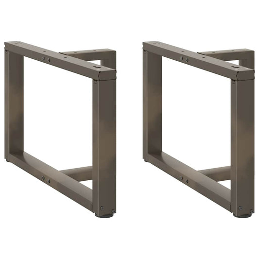Gambe Tavolino Caffè a T 2 pz Naturale 70x25x(42-43) cm Acciaio