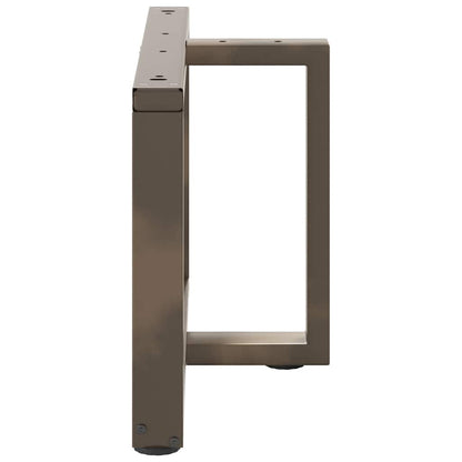 Gambe per Tavolino da Caffè forma T 2 pz Nere 70x25x(42-43) cm