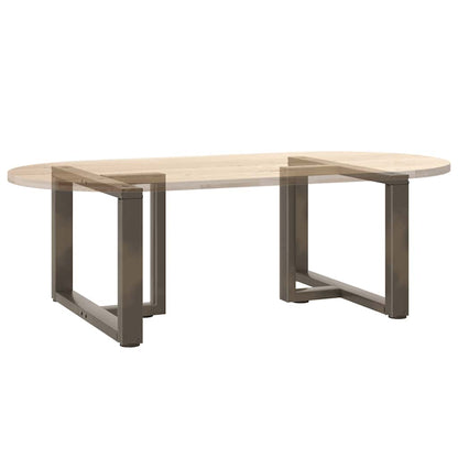 Gambe per Tavolino da Caffè forma T 2 pz Nere 70x25x(42-43) cm