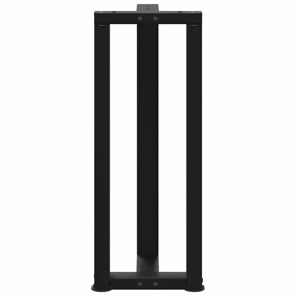 Gambe per Tavolo Consolle forma T 2 pz Nere 25x28x(72-73) cm