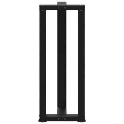 Gambe per Tavolo Consolle forma T 2 pz Nere 25x28x(72-73) cm