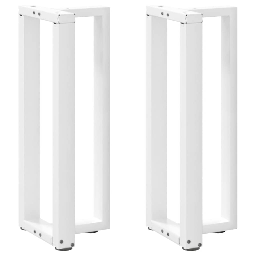 Gambe Tavolo Consolle a T 2 pz Bianco 25x28x(72-73) cm Acciaio - homemem39
