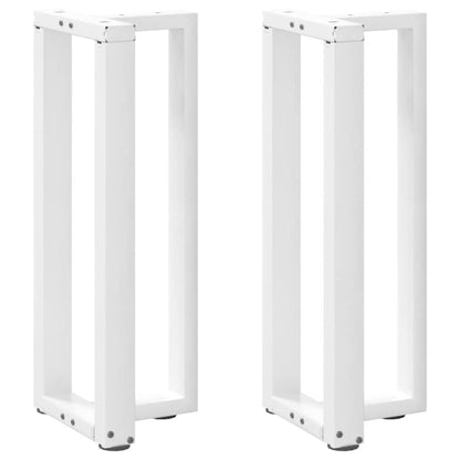 Gambe Tavolo Consolle a T 2 pz Bianco 25x28x(72-73) cm Acciaio - homemem39