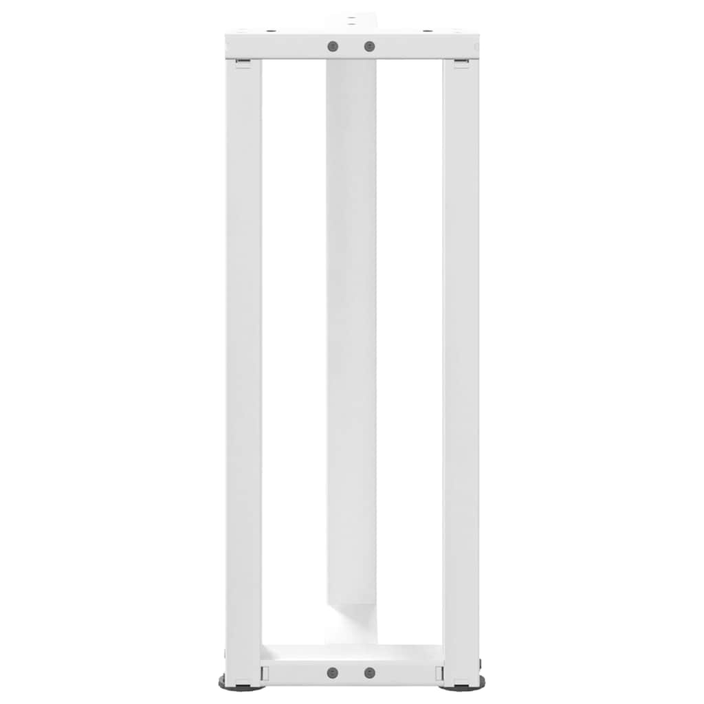 Gambe Tavolo Consolle a T 2 pz Bianco 25x28x(72-73) cm Acciaio - homemem39
