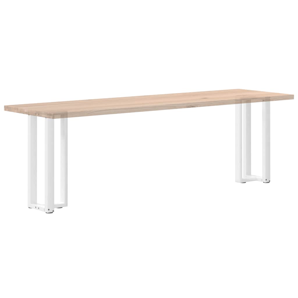 Gambe Tavolo Consolle a T 2 pz Bianco 25x28x(72-73) cm Acciaio - homemem39