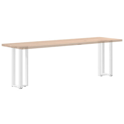Gambe Tavolo Consolle a T 2 pz Bianco 25x28x(72-73) cm Acciaio - homemem39