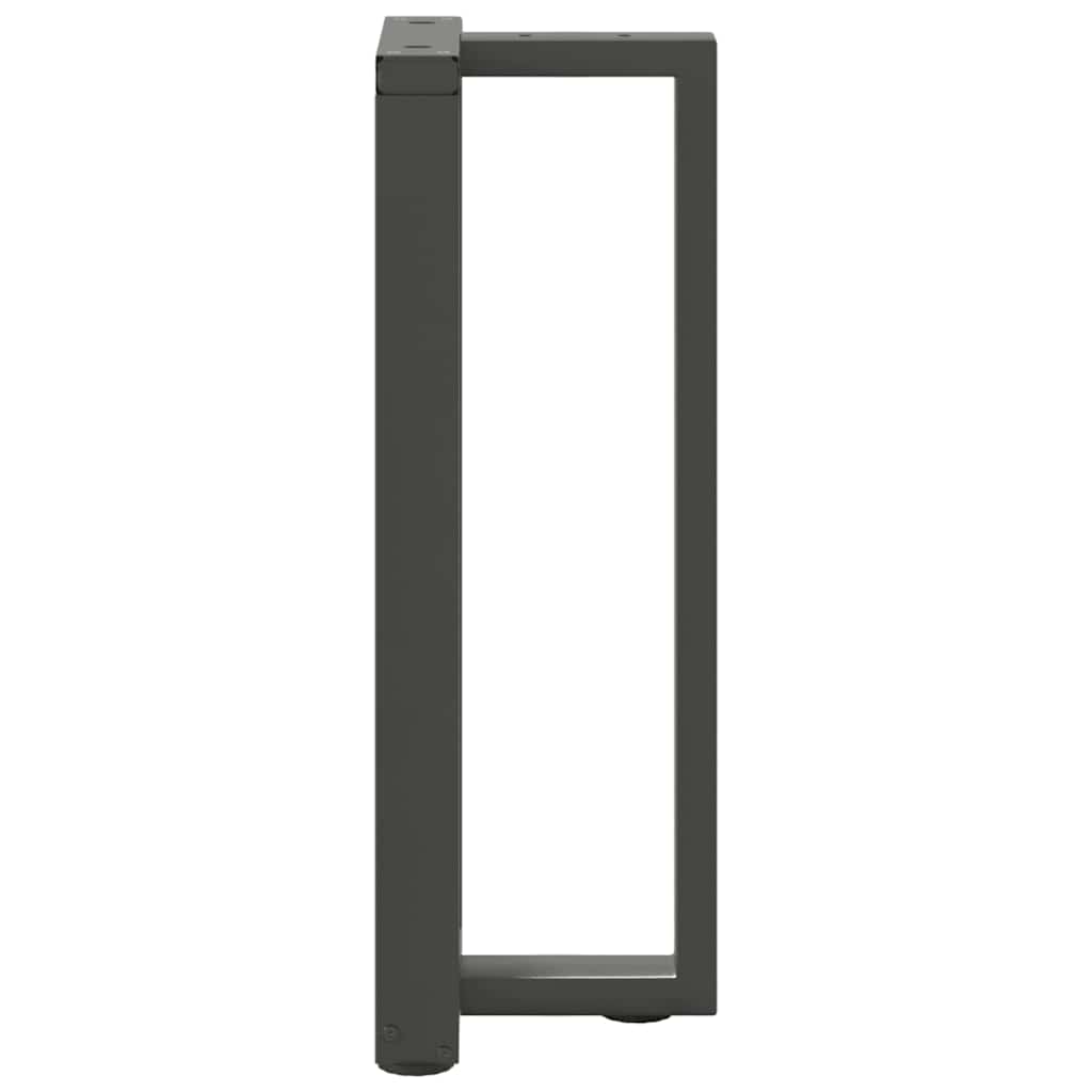 Gambe per tavolo consolle a T 2 pz Antracite 25x28x(72-73) cm