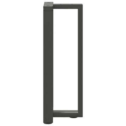 Gambe per tavolo consolle a T 2 pz Antracite 25x28x(72-73) cm