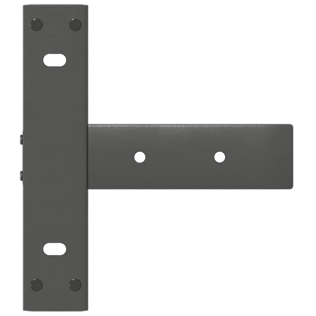Gambe per tavolo consolle a T 2 pz Antracite 25x28x(72-73) cm