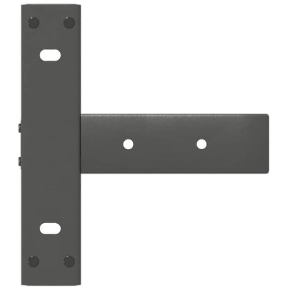 Gambe per tavolo consolle a T 2 pz Antracite 25x28x(72-73) cm