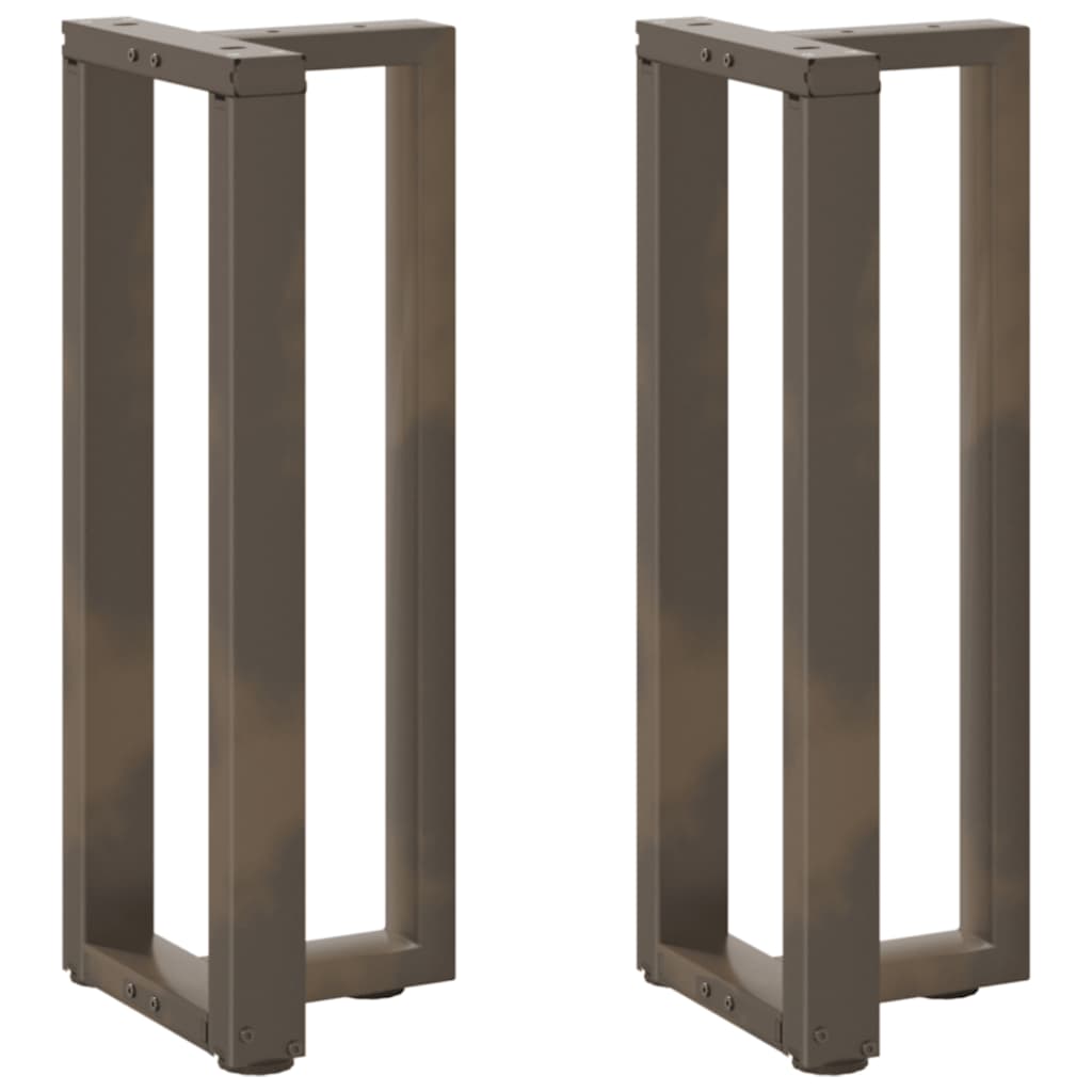 Gambe Tavolo Consolle a T 2 pz Naturale 25x28x(72-73)cm Acciaio - homemem39