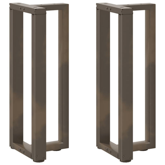 Gambe Tavolo Consolle a T 2 pz Naturale 25x28x(72-73)cm Acciaio - homemem39