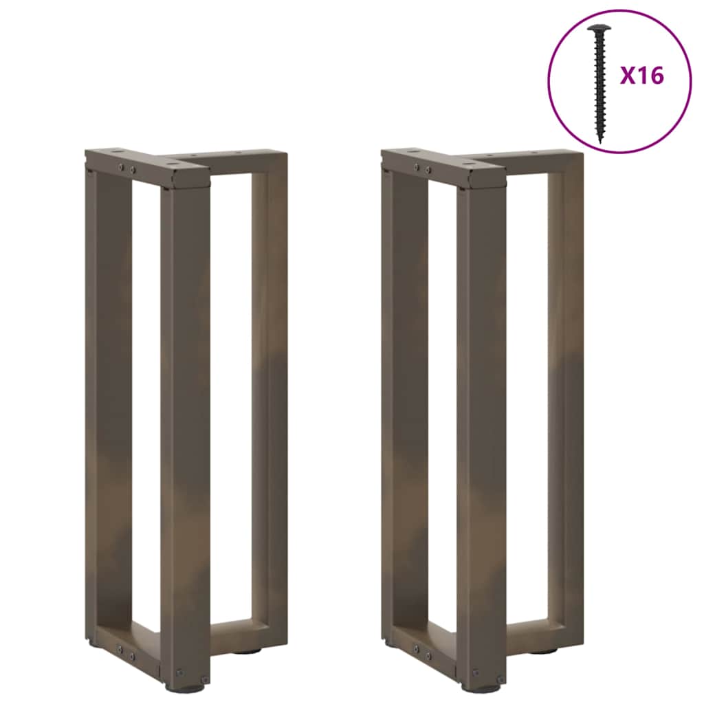 Gambe Tavolo Consolle a T 2 pz Naturale 25x28x(72-73)cm Acciaio - homemem39