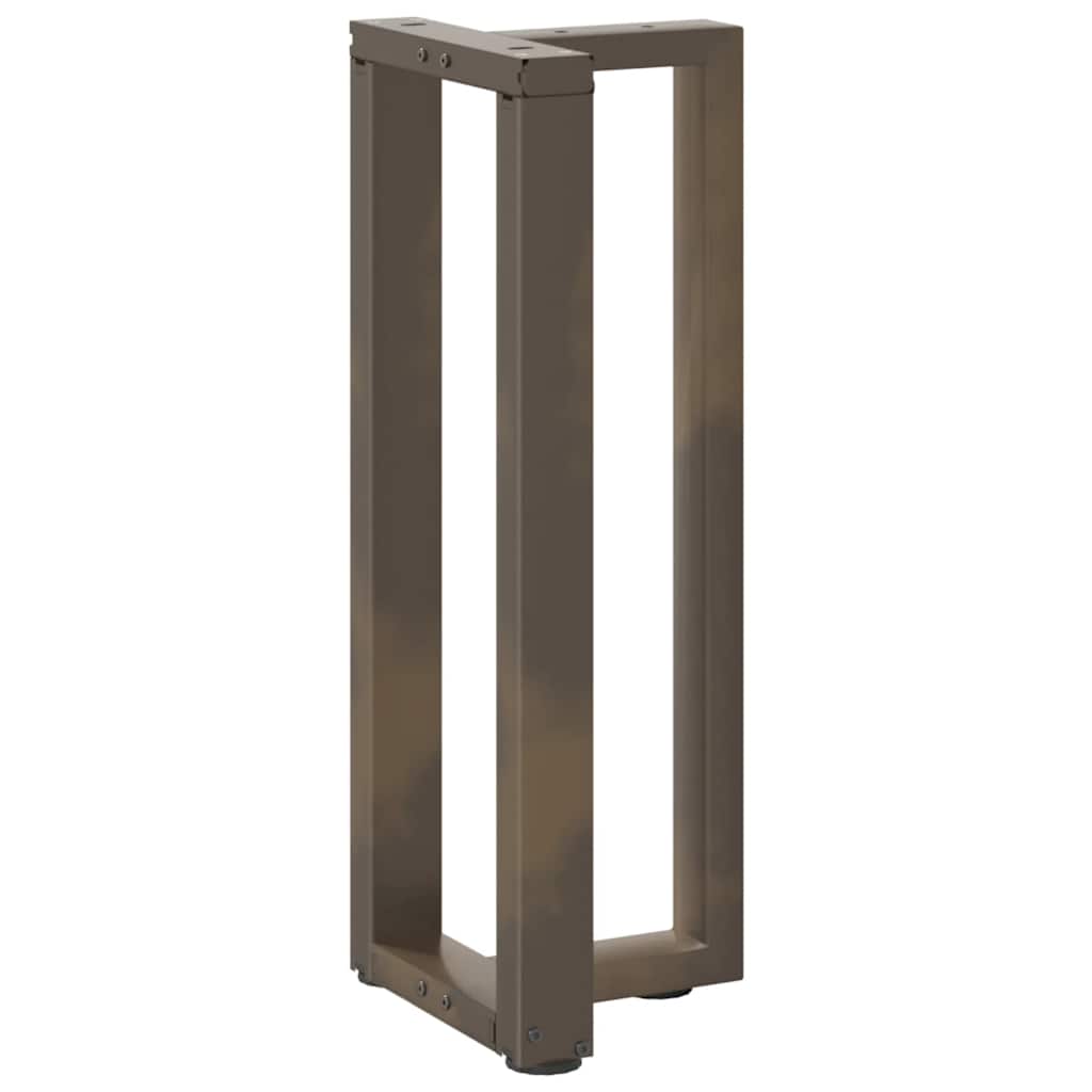 Gambe Tavolo Consolle a T 2 pz Naturale 25x28x(72-73)cm Acciaio - homemem39