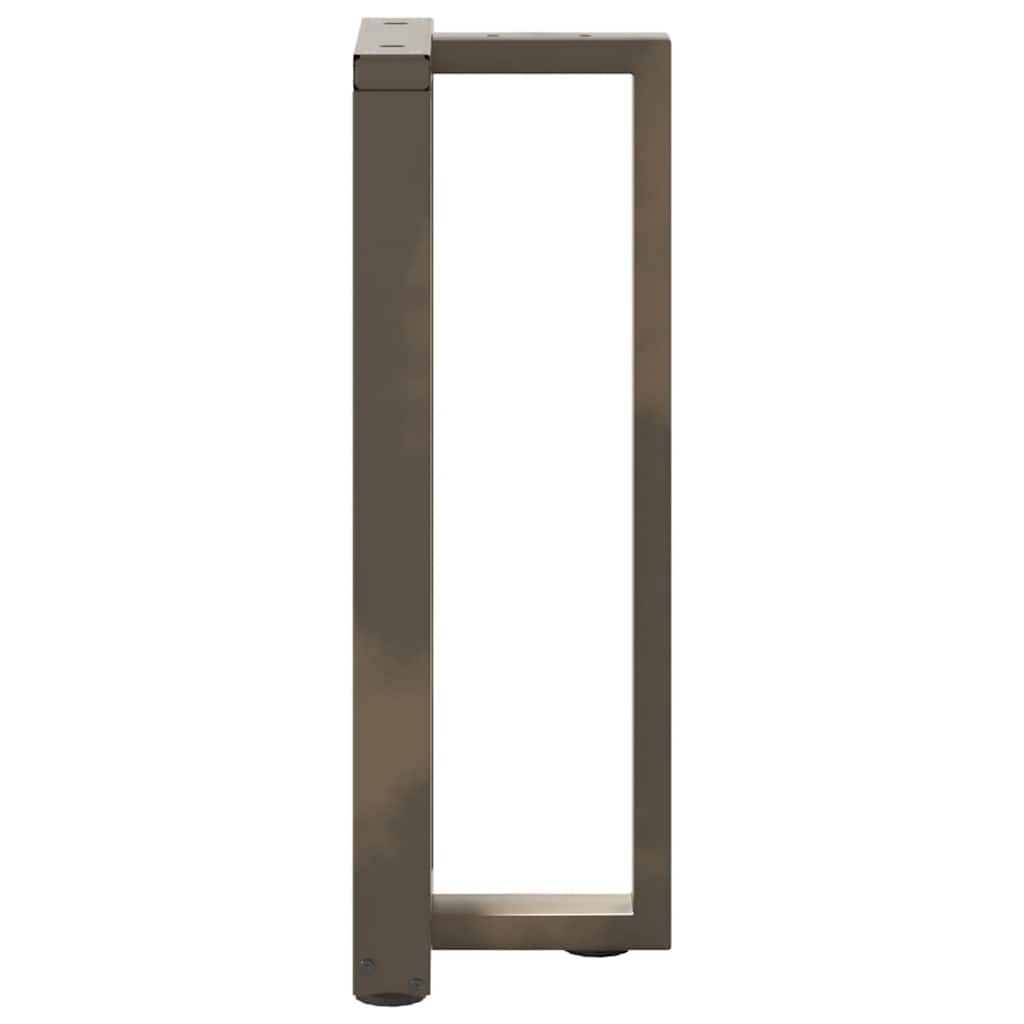 Gambe Tavolo Consolle a T 2 pz Naturale 25x28x(72-73)cm Acciaio - homemem39
